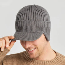 Load image into Gallery viewer, GTUBIKE New Winter Men Hat Outdoor Ear Protection Warm Thick Bicycle Knitted Cap Scarf Windproof Visors Baseball Cap Male