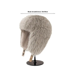 Load image into Gallery viewer, Trendy Luxury Faux Fur Hat Retro Solid Color Raccoon Fur Hat Warm Windproof Winter Hat Unisex Winter Wear