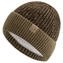 Load image into Gallery viewer, New Unisex Two-Tone Winter Hats Add Fur Lined Men And Women Fashion Warm Beanie Cap Casual Winter Knitted Hats