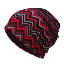 Load image into Gallery viewer, Contrasting Colors Pullover Hat Multifunctional Scarf Pullover Hat Casual Hedging Cap Plaid Print Keep Warm Women's Pile Hat
