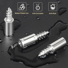 Load image into Gallery viewer, 100/10PCS Self Tapping Screw Layer Plate Holder Wardrobe Septum Brackets Fixed Screw Shelf Support Pegs with Non-Slip Sleeve