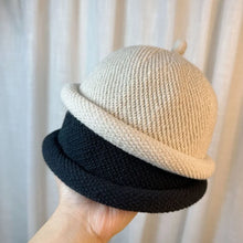 Load image into Gallery viewer, Fashion Solid Color Knitted Melon Skin Hats with Short Brim Keep Warm Knitted Hat Skull Cap Winter