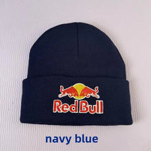 Load image into Gallery viewer, Embroidered Red Bull Knitted hat Beanie Winter Hat Unisex Warm Cap for Men And Women Red Bull Unclimbed Urine Hat