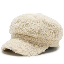 Load image into Gallery viewer, Fashion Lamb Wool Berets for Women Autumn Winter Painter Hat Octagonal Cap