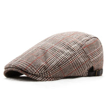 Load image into Gallery viewer, Men's Women's Beret Herringbone Flat Ivy Newsboy Hat Wool Blend Gatsby Cabbie Adjustable Cap