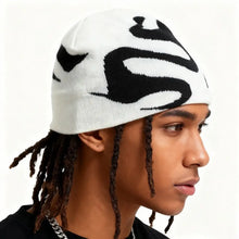 Load image into Gallery viewer, Pullover Design Knitting Beanies Fashion Trend Outdoor Warm Jacquard Hats Neutral Knitted Vintage Style Knitted Hat