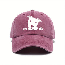 Load image into Gallery viewer, Cute dog print adjustable baseball cap for men and women, daily casual wear, outdoor travel, sun shading duckbill cap
