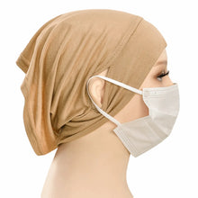 Load image into Gallery viewer, Silky Cotton Tube Hat Solid Color Elastic Modal Chemotherapy Cap Soft Material Small Cap Headscarf Underscarf Islamic Headwear