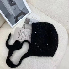 Load image into Gallery viewer, New Luxury Sequined Winter Hat Ear Protection Outdoor Beanies Thick Warm Baotou Knitted Women's Hats Chrismas Gifts