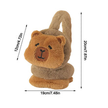 Load image into Gallery viewer, Comfortable Ear Protection Capybara Earmuffs Three-Expression Design Warm Ear Warmers Earmuffs Winter