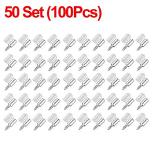 Load image into Gallery viewer, 100/10PCS Self Tapping Screw Layer Plate Holder Wardrobe Septum Brackets Fixed Screw Shelf Support Pegs with Non-Slip Sleeve
