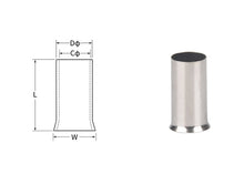 Load image into Gallery viewer, 100PCS Non-Insulated Wire Connector Ferrules Electrical Cable Terminal Copper Bare Tinned Crimp Terminal 0.5mm2-16mm2 22-10 AWG