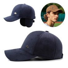 Load image into Gallery viewer, Outdoor With Earflaps Men Winter Hat Windproof Ear Protection Earmuffs Baseball Cap Adjustable Casual Trucker Hat for Men