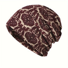 Load image into Gallery viewer, Contrasting Colors Pullover Hat Plaid Print Scarf Pullover Hat Turban Hats Multifunctional Casual Hedging Cap Autumn and Winter