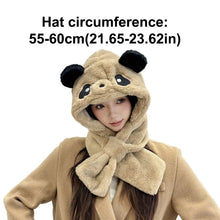 Load image into Gallery viewer, Thickened Integrated Hat Scarf Set Warm Windproof Balaclavas Pullover Cap Coldproof Ear Protection Ear Protection Hat for Women