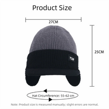 Load image into Gallery viewer, Versatile Ear Protection Knit Baseball Cap Dual Tone Keep Warm Winter Warm Hat Thickened Couples Hats Outdoor Activities