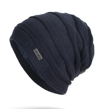 Load image into Gallery viewer, New Fashion Women Winter Warm Thick Beanies For Men Outdoor Sport Hats Casual Striped Bonnet Male Knit Hats Gorras