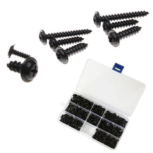 Load image into Gallery viewer, 340/500pcs Pan Head Tapping Screw Cross Head M3/M4/M3.5/M4.8 Self Tapping Screw Set Assortment Kit Black Furniture Carbon Steel