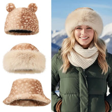 Load image into Gallery viewer, New Reindeer Pattern Hat Fur Thicken Winter Cap Ear Protection Windproof Earmuffs Hat Winter