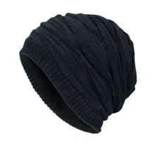 Load image into Gallery viewer, Winter Warm Knitted Woolen Skullies Beanie Hat for Men with Velvet Lining Diamond Pattern