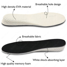 Load image into Gallery viewer, Insole Memory Foam EVA Height Increase Templates 2-5cm Breathable Ultra Light Elevated Sports s For Men Women s Insert shoe pads