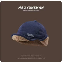 Load image into Gallery viewer, Mesh Red ins Lamb Fleece Thickened Warm Duck Tongue Ear Protection Hat for Men and Women Autumn and Winter Thickened Riding