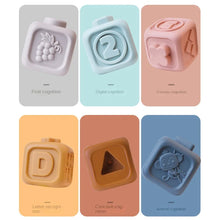 Load image into Gallery viewer, Infant Puzzle Building Blocks Cognitive Relief Square Soft Building Blocks Jenga Vinyl Building Blocks of Flexible Glue Toys