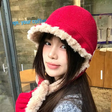 Load image into Gallery viewer, Fashion Thickened Ear Protection Hat Cold Proof Windproof Fleece Cap Thermal Comfortable Warm Hat Outdoor Cycling