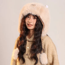 Load image into Gallery viewer, New Warm Hat Fluffy Fur Windproof Ear Protection Hat Warm Coldproof Beanie Hat for Outdoor Cycling Skiing