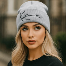 Load image into Gallery viewer, High Quality Woolen Letter Knit Hat Keep Warm Ear Protection Winter Autumn Hats Ladies Casual Cap for Woman/Men