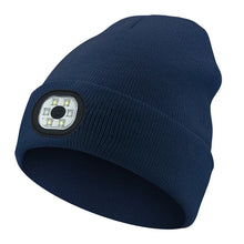 Load image into Gallery viewer, Creative 6 LED Beanie Hats, Unisex Winter Warm Hat for Night Riding fishing Warm Knit Caps Flashlight Head Lamp Cap,washable