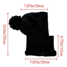 Load image into Gallery viewer, Fashion Windproof Winter Hat Warm Knitted Balaclava Ski Mask Full Face Neck Warmer Mask Hat Scarf Set Unisex