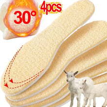 Load image into Gallery viewer, Insole Natural Lamb Fleece s Men Women Winter Keep Warm Soft Wool Thicken pad Cashmere s Insert Thermal Pads shoe pads