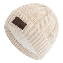 Load image into Gallery viewer, Casual Versatile Winter Knitted Hat Thickened Fleece-lined Couple Beanie Warm Coldproof Beanie Cap Unisex