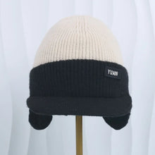 Load image into Gallery viewer, Versatile Ear Protection Knit Baseball Cap Dual Tone Keep Warm Winter Warm Hat Thickened Thermal Knit Beanie Outdoor Activities