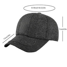 Load image into Gallery viewer, Auturnn Thick Warm Men Winter Baseball Cap With Ear Flaps, Ideal choice for Gifts