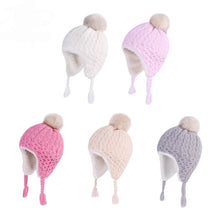 Load image into Gallery viewer, Infant Pom Pom Beanie Kid Winter Hats Toddler Cap Knit Warm Beanies Caps for Baby Boys Girls