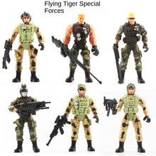 Load image into Gallery viewer, Military Soldier Model Movable Joint Elite Anti-Terrorism Special Forces 10cm Puppet Soldier Pirate Zombie