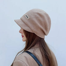 Load image into Gallery viewer, Fashion Casual Wide Brim Caps Thicken Solid Color Warm Hat Windproof Baseball Cap Autumn Winter