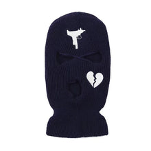 Load image into Gallery viewer, Unisex 3 Hole Winter Knitted Hat Outdoor Sports Full Face Cover Ski Mask Warm Knit Cap Balaclava for Adult Love Heart logo