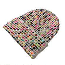 Load image into Gallery viewer, Y2K Versatile Beanie Hat Stretchy Crimping Windproof Rhinestone Knitted Cap Warm Shiny Ski Caps for Men and Women