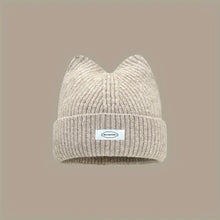 Load image into Gallery viewer, Lady Cat Ear Beanies with Cat Ears and Elastic - Soft Winter Warmth, Cute Cat Ears, Casual Outfit ,Christmas gift