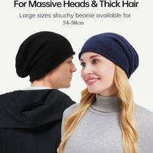Load image into Gallery viewer, Fashion Soft Slouchy Beanie Hat Thickened Fleece Lined Cashmere Beanie Keep Warm Windproof Knit Hat Winter Season