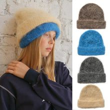 Load image into Gallery viewer, Fashion Winter Warm Alpaca Wool Beanies Cold-proof Snowproof Fluffy Knitted Hat Thicken Bonnet Women Accessories