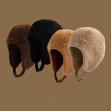 Load image into Gallery viewer, Men's and women's thick wool hats for autumn and winter outdoor warmth, windproof and warm hats, double-sided can be worn