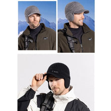 Load image into Gallery viewer, Fashion Cycling Cap Ear Protection Hats Windproof Warmer Warmth Peaked Cap Baseball Cap Wool Beanie Hat Winter