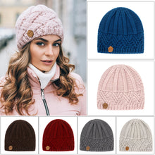 Load image into Gallery viewer, Autumn and Winter Knitted Hat with Retro Style Diamond Grid Knitted Yarn, Men's and Women's Fashion Hats
