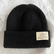 Load image into Gallery viewer, Casual Solid Color Winter Knitted Hat Thick Warm Windproof Beanie Cap Ear Protection Soft Crochet Bonnet Hat