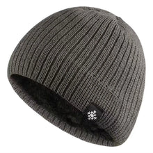 Load image into Gallery viewer, Autumn Winter Unisex Fleece Lined Knitted Beanie Loose Warm Ear Protection Thick Woolen Hat Windproof Outdoor Ski Hiking Hat