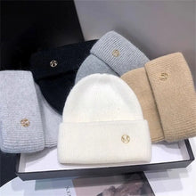 Load image into Gallery viewer, Women Men Autumn Winter Warm Knitted Hat Cute Ear Protection Casual Outdoor Riding Windproof Coldproof Bonnet Caps